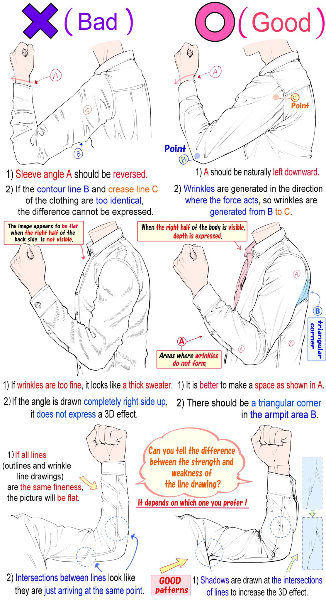 1boy collared_shirt commentary english_commentary english_text guide highres how_to long_sleeves male_focus multiple_views original shirt simple_background white_background yoshimura_takuya