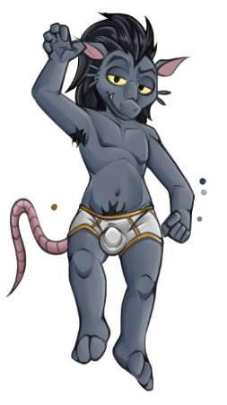 anthro argit armpit_hair azzybunn ben_10 body_hair bulge cartoon_network clothing low_res male mammal murid murine pubes rat rodent solo underwear