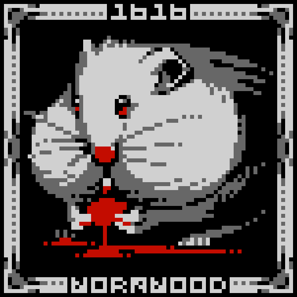 16-bit 1:1 ambiguous_gender beady_eyes black_background border cheek_bulge cricetid digital_media_(artwork) eating eating_flesh english_text eyeball feral fur glistening glistening_eyes golden_hamster grey_border grey_text hamster hard_vore mammal no_sclera number partially_colored pixel_(artwork) red_nose restricted_palette rodent round_ears scp-1616 scp_foundation simple_background snugboat11 solo text vore whiskers