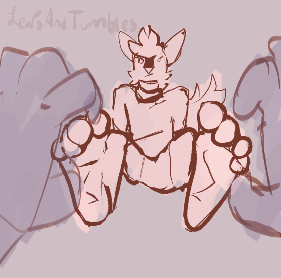 &lt;3 ambiguous_gender animated anthro canid canine feet female first_person_view flat_colors fox imminent_tickling leapsandtumbles mammal muffy_(leapsandtumbles) simple_background smile smiling_at_viewer