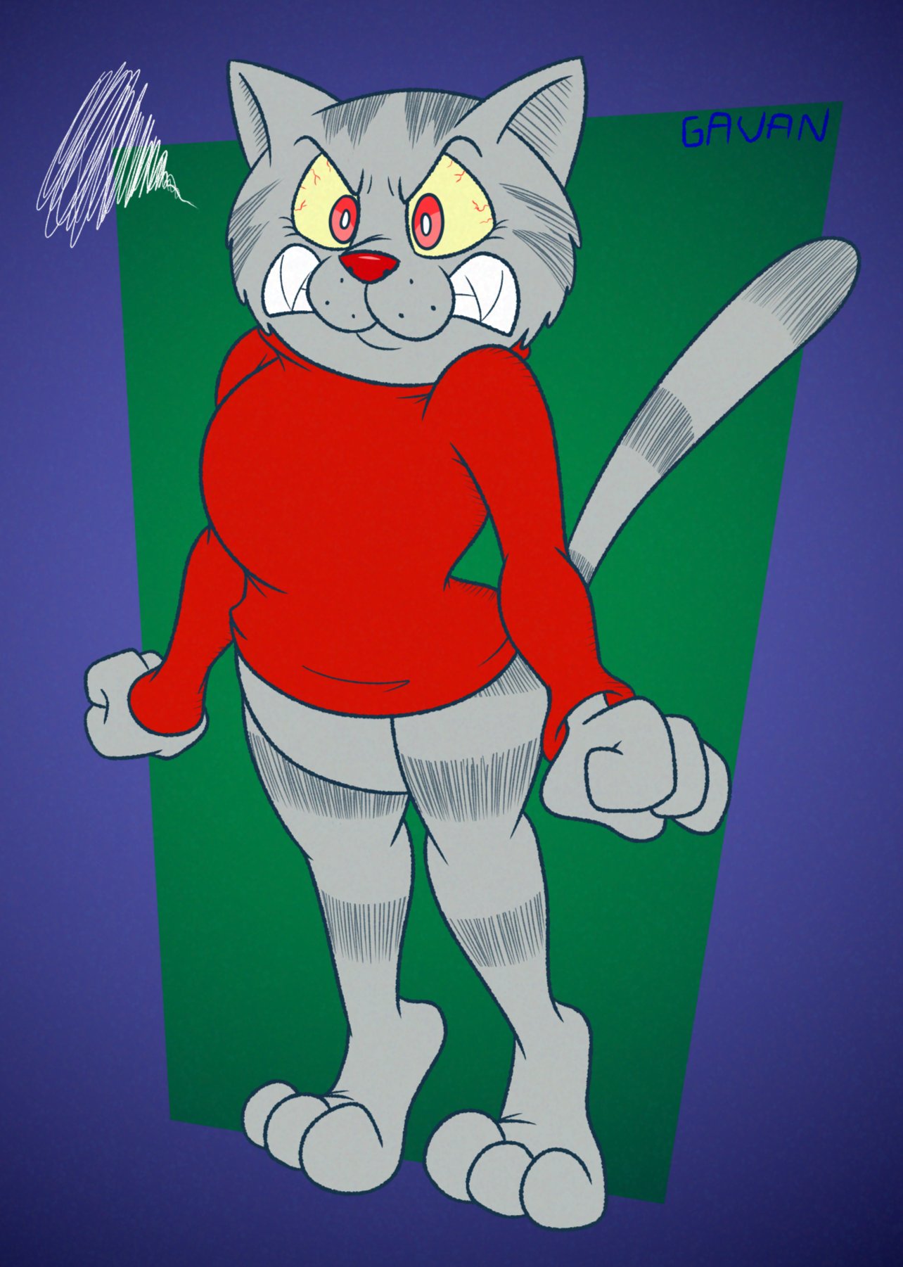 angry anthro bottomless clothed clothing domestic_cat felid feline felis fritz_the_cat fritz_the_cat_(character) gavanzude hi_res male mammal solo