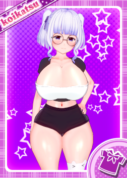 ass breasts cat_girl character_request curvy glasses huge_ass large_breasts lowres maid non-web_source white_hair wide_hips