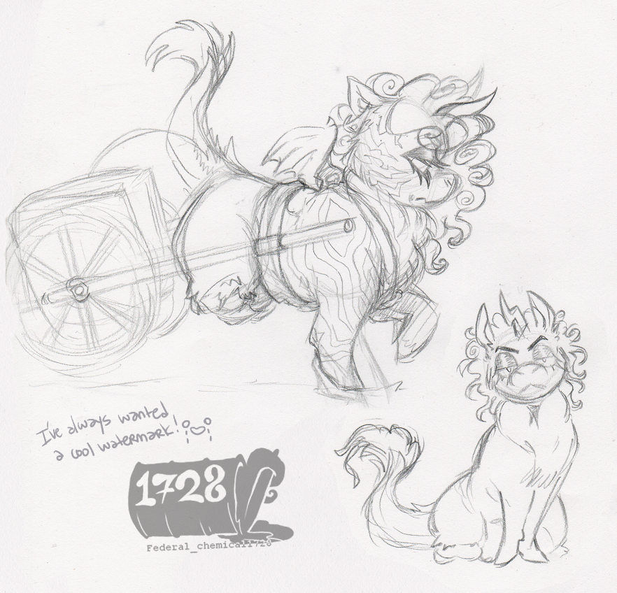 2022 ambiguous_gender amputee chariot_(vehicle) disability double_amputee english_text eyelashes federalchemical1728 feral fluffy_pony fluffy_pony_(species) frown fur graphite_(artwork) greyscale half-closed_eyes handwritten_text hooves mammal mane monochrome narrowed_eyes pencil_(artwork) raised_tail simple_background sitting sketch solo standing striped_body striped_fur stripes tail tail_tuft text traditional_media_(artwork) tuft unguligrade white_background wings