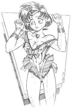 aged_up greyscale lowres monochrome non-web_source sailor_mercury