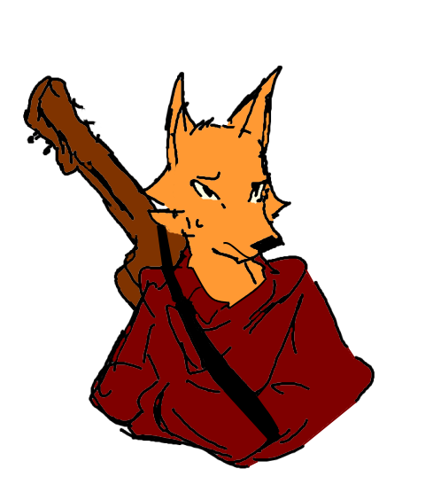 anonymous_artist anthro canid canine clothed clothed_male clothing fox fur guitar hoodie male mammal moz_(bronzeagefox) musical_instrument nervous orange_body orange_fur plucked_string_instrument red_fox simple_background solo string_instrument sweatshirt topwear white_background