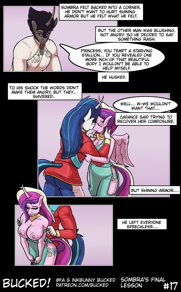 anthro bucked clothed clothing cuckold duo equid equine female friendship_is_magic hasbro horn king_sombra_(mlp) kissing male male/female mammal my_little_pony princess_cadance_(mlp) shadow_pony shining_armor_(mlp) topless undressing unicorn winged_unicorn wings