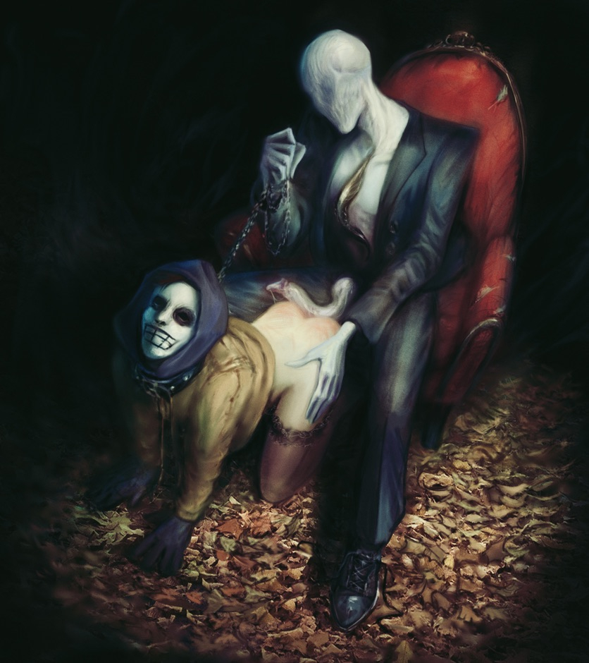 creepypasta creepypastasmut human humanoid intersex intersex/male male male/male mammal petplay roleplay skully slenderman