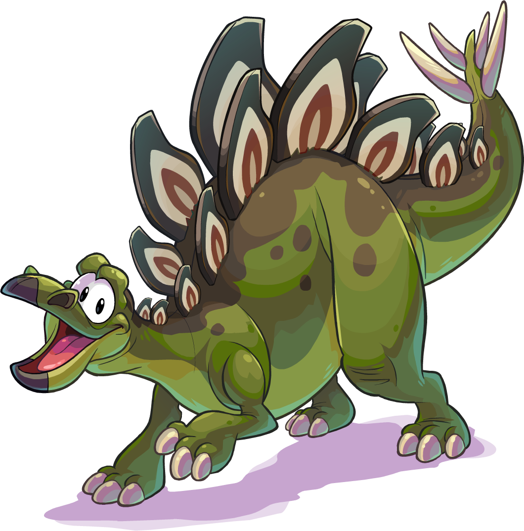ambiguous_gender club_penguin dinosaur full-length_portrait looking_at_viewer official_art open_mouth ornithischian portrait reptile scalie solo spiked_tail spikes spikes_(anatomy) stegosaurian stegosaurus tail thyreophoran unknown_artist