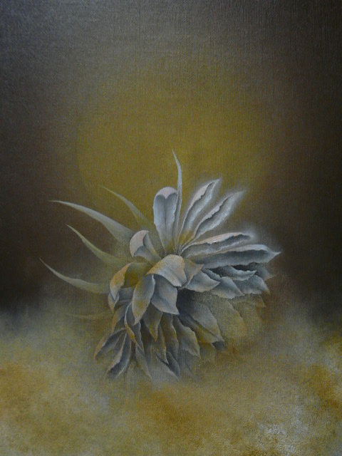 cloud cloudy_sky dark flower fog light mitzoka2001 no_humans original painting_(medium) pastel_(medium) plant sky traditional_media white_flower