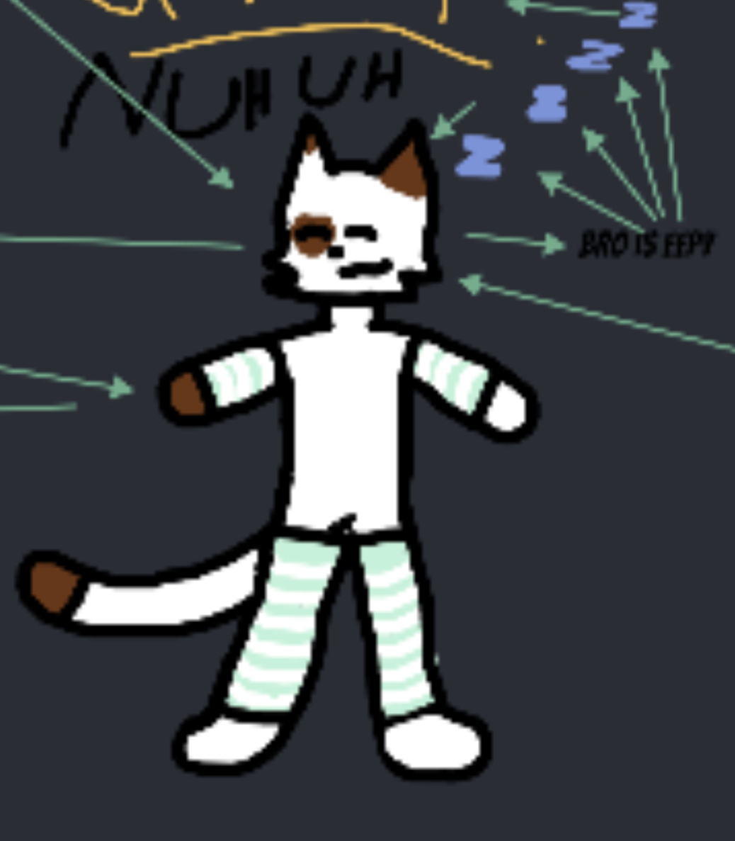 clothing domestic_cat felid feline felis fur girly green_clothing humanoid male mammal neo neodacat sleeping solo tired warmers white_body white_fur