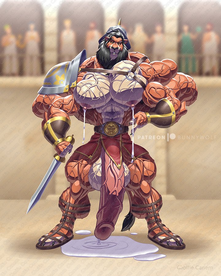 anthro balls big_balls big_muscles bodily_fluids disney felid genitals greek_armor huge_balls huge_muscles huge_thighs hyper hyper_balls hyper_biceps hyper_genitalia hyper_muscles hyper_thighs lactating lactating_cum lion male mammal muscular pantherine penis scar_(the_lion_king) solo the_lion_king thick_thighs vein veiny_muscles veiny_penis wolfiecanem