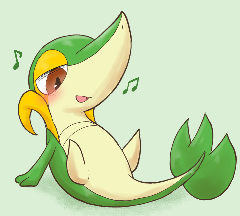 anthro brown_eyes butt digital_drawing_(artwork) digital_media_(artwork) digital_painting_(artwork) female generation_5_pokemon green_body male namoke nintendo organs pokemon pokemon_(species) reptile scalie snake snivy solo stomach tail