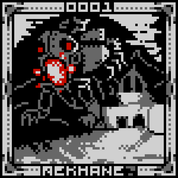 16-bit 1:1 ambiguous_gender black_background border building character_name deity digital_media_(artwork) feral glowing glowing_mouth grey_border grey_text literallyinsectoid machine macro mekhane_(scp_foundation) metal monster not_furry number partially_colored pixel_(artwork) question_mark red_eyes red_mouth restricted_palette robot scp-001 scp-001_(the_broken_god) scp_foundation simple_background solo text