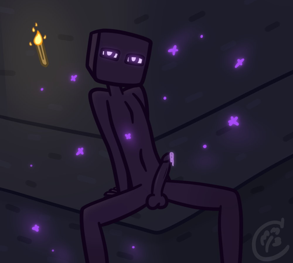 cave cclover enderman humanoid male male/male microsoft minecraft mojang solo torch xbox_game_studios