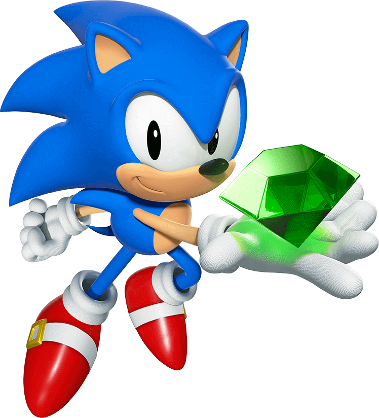 1boy animal_ears animal_nose black_eyes blue_fur body_fur boots chaos_emerald clenched_hand closed_mouth full_body furry furry_male gloves hedgehog male_focus official_art red_footwear shoes simple_background solo sonic_(series) sonic_superstars sonic_the_hedgehog tail transparent_background white_gloves