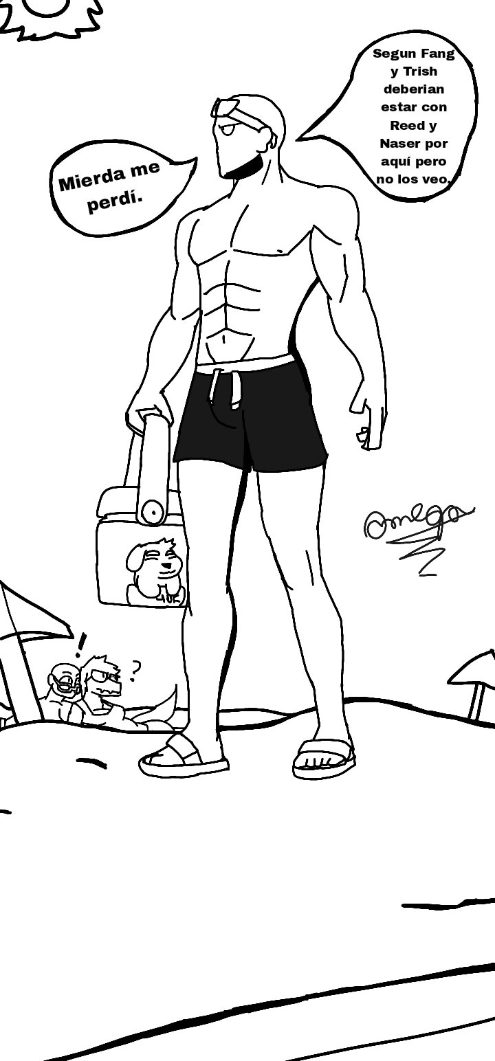 2023 3huntle0 abs alligator alligatorid anon_(snoot_game) anthro artist_name athletic athletic_human athletic_male bald beach beach_umbrella biceps big_breasts black_and_white breasts cleavage clothed clothing cooler crocodilian exclamation_point eyewear female fingers flip_flops footwear group hair hi_res human i_wani_hug_that_gator inco_(iwhtg) long_tail male mammal monochrome muscular muscular_human muscular_male navel nipples olivia_(iwhtg) omegadeltadibuj one-piece_swimsuit outside pecs question_mark reptile sandals scalie seaside short_hair signature snoot_game snout sunglasses swimming_trunks swimwear tail text topless topless_human topless_male translation_check translation_request trio