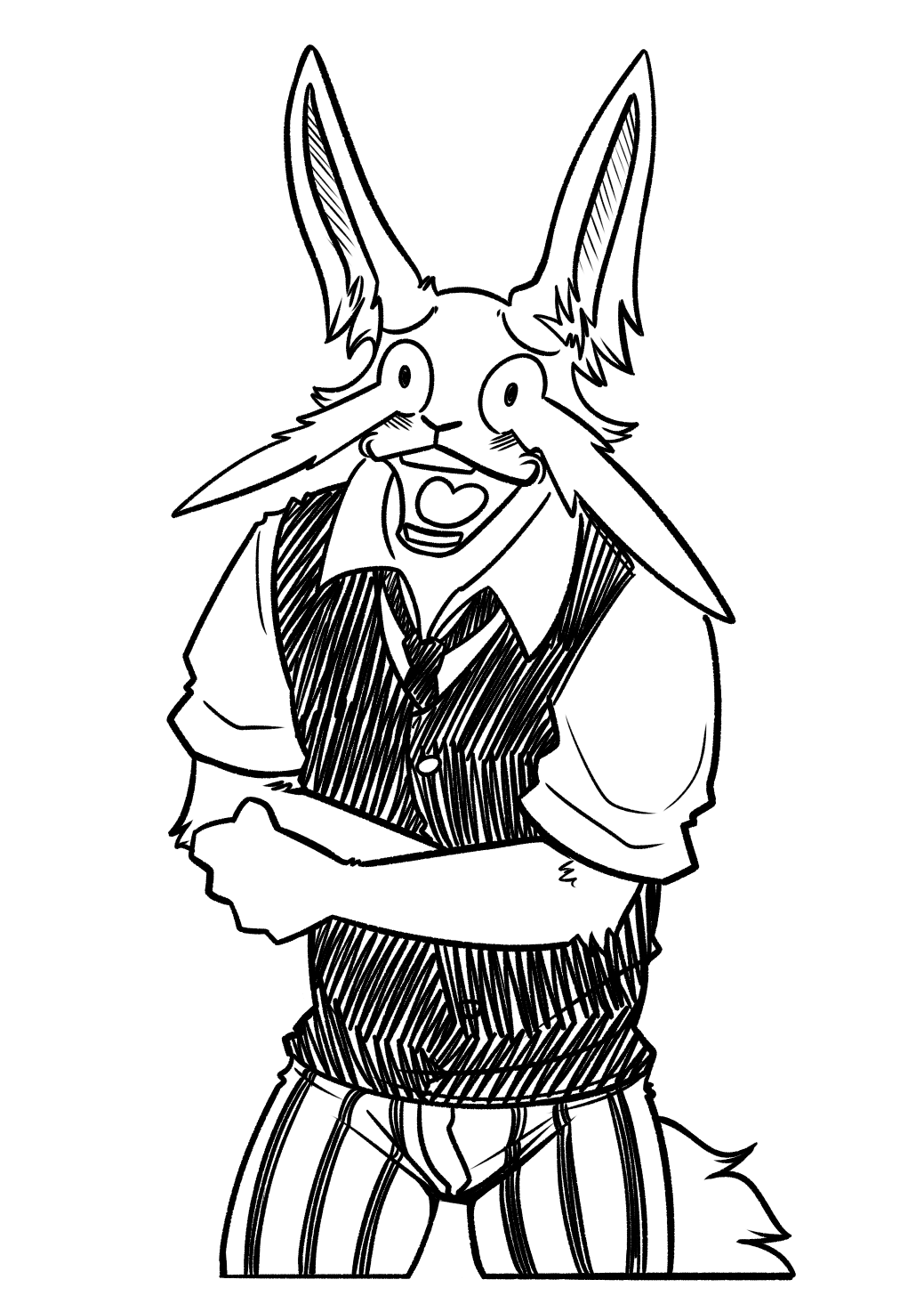 alpha_channel anthro beastars bodily_fluids canid canine canis clothing crying_laughing domestic_rabbit fan_character fur hi_res humor hybrid lagomorph laugh lee_(greatlizardwizard) legoshi's_chimera_(beastars) leporid male mammal monochrome necktie number oryctolagus rabbit school_uniform simple_background solo student sunny_frostwolf tears transparent_background uniform wolf