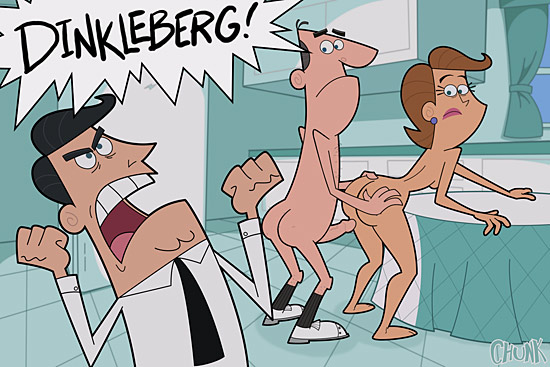 breasts butt caught cuckold dinkleberg_(meme) duo female from_behind_position furniture genitals human human_only imminent_sex kitchen male male/female mammal mostly_nude_male nickelodeon not_furry nude_female penis sex sheldon_dinkleberg table the_fairly_oddparents timmy's_dad timmy's_mom yelling