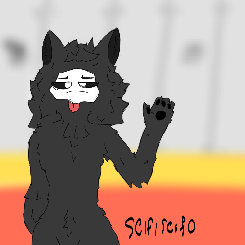 anthro canid canine canis changed_(video_game) fluffy goo_(disambiguation) invalid_tag latex latex_creature low_res male mammal mask paws puro_(changed) scifiscifo solo tongue unknown_species wolf