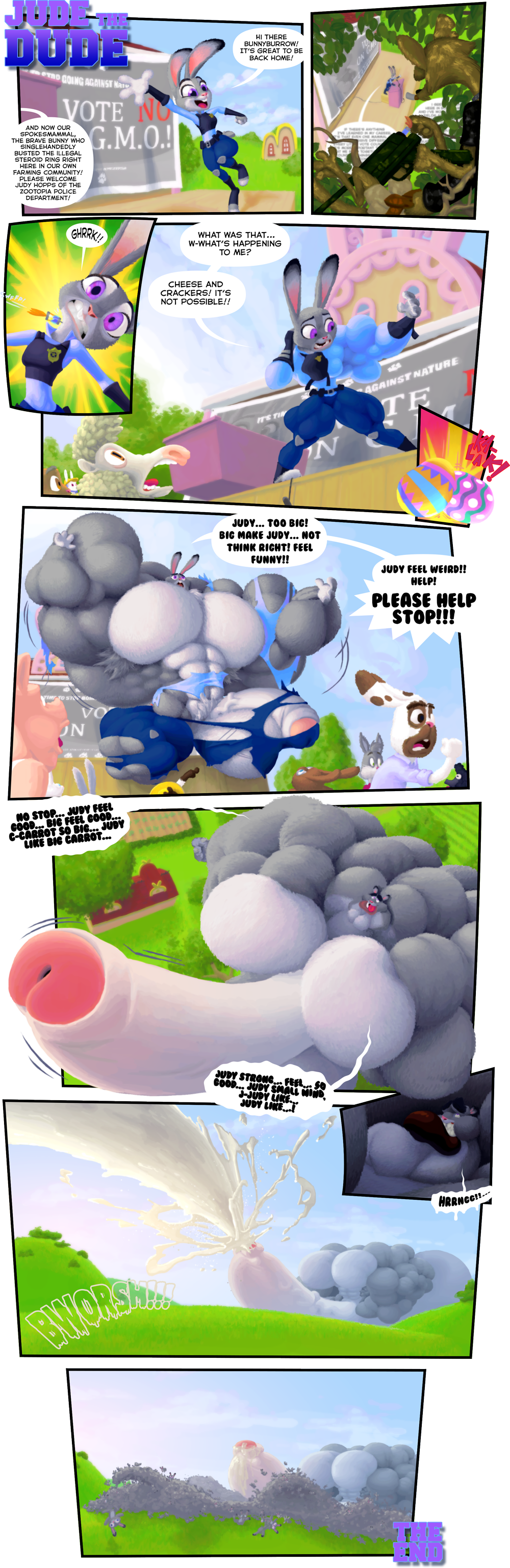 abs absurd_res anthro balls barefoot biceps big_balls big_muscles big_penis blush bodily_fluids bovid brutification caprine clothed clothing cum digital_media_(artwork) disney domestic_pig duo easter easter_egg ejaculation english_text erection expansion feet female ftm_transformation fur gender_transformation genital_fluids genitals group growth gun hi_res holidays huge_balls huge_muscles huge_penis humanoid humanoid_genitalia humanoid_penis hyper hyper_balls hyper_genitalia hyper_lips hyper_lower_lip hyper_muscles hyper_penis judy_hopps lagomorph leporid lips macro male mammal muscular muscular_anthro muscular_male nude open_mouth orgasm orgasm_face pecs penis public public_nudity rabbit ranged_weapon reproduction rifle rubberskunktoo sheep sniper_rifle suid suina sus_(pig) text thick_bottom_lip thick_lips transformation weapon zootopia