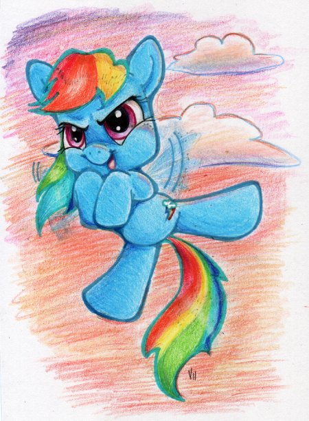 ambiguous_gender blue_body cloud equid equine feral flapping_wings flying friendship_is_magic hair hasbro horse littlest_pet_shop mammal multicolored_hair multicolored_tail my_little_pony open_mouth open_smile pegasus pony rainbow_dash_(mlp) rainbow_hair rainbow_tail sky smile solo style_parody tail toony vinci_nicolaides wings