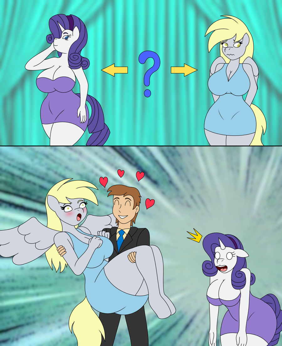anthro big_breasts blonde_hair blush breasts carrying_another carrying_partner carrying_person clothing curvy_figure derpy_hooves_(mlp) dress embarrassed equid equine female foxtide888 friendship_is_magic group hair hasbro horn horse human looking_at_viewer looking_away male mammal my_little_pony pegasus pony pose rarity_(mlp) rejection shocked shocked_expression shocked_face spread_wings suit surprise surprised_expression surprised_face tight_dress trio unicorn wide_hips wings