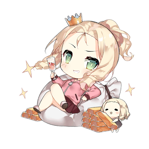 2girls :d artist_request blonde_hair blush blush_stickers brown_dress chibi crossed_legs crown cup curly_hair dress drinking_glass fairy_(girls'_frontline) full_body girls'_frontline gold_bar golden_fairy_(girls'_frontline) green_eyes grin holding holding_money jacket long_sleeves looking_at_viewer lying mini_crown money money_bag multiple_girls no_socks official_art open_mouth parted_bangs pink_jacket pleated_skirt ponytail raised_eyebrow red_skirt rich short_hair simple_background skirt slippers slit_pupils smile sparkle third-party_source transparent_background white_bag wine_glass zipper