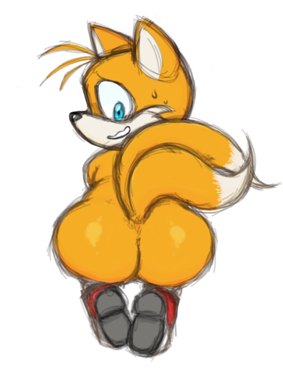 butt canid canine filthyopossum fox hi_res male mammal miles_prower sega solo sonic_the_hedgehog_(series)