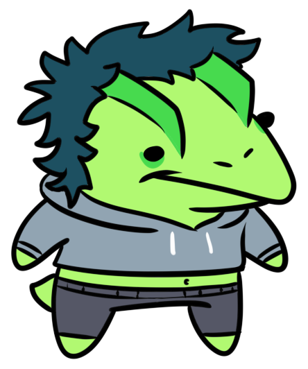 alpha_channel anthro bottomwear chibi clothed clothing colored dilophosaurid dilophosaurus dinosaur hair hoodie male midriff milhouse_(gvh) navel nrool pants reptile scalie simple_background snoot_game solo theropod topwear transparent_background