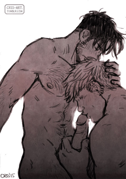 2boys arm_hair backlighting bad_id bad_tumblr_id bara black_hair blonde_hair blush chest_hair completely_nude couple cris_art erection feet_out_of_frame from_side greyscale hand_on_another's_head hulkling kissing_penis leg_hair long_sideburns male_focus marvel monochrome multiple_boys navel navel_hair nipples nude pectorals short_hair sideburns sideburns_stubble thick_eyebrows toned toned_male wiccan yaoi