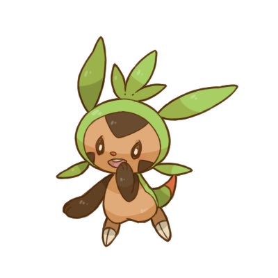 animal_focus brown_eyes chespin commentary_request dark_skin lowres no_humans open_mouth pokemon pokemon_(creature) simple_background solo tail teeth towa_(clonea) upper_teeth_only white_background