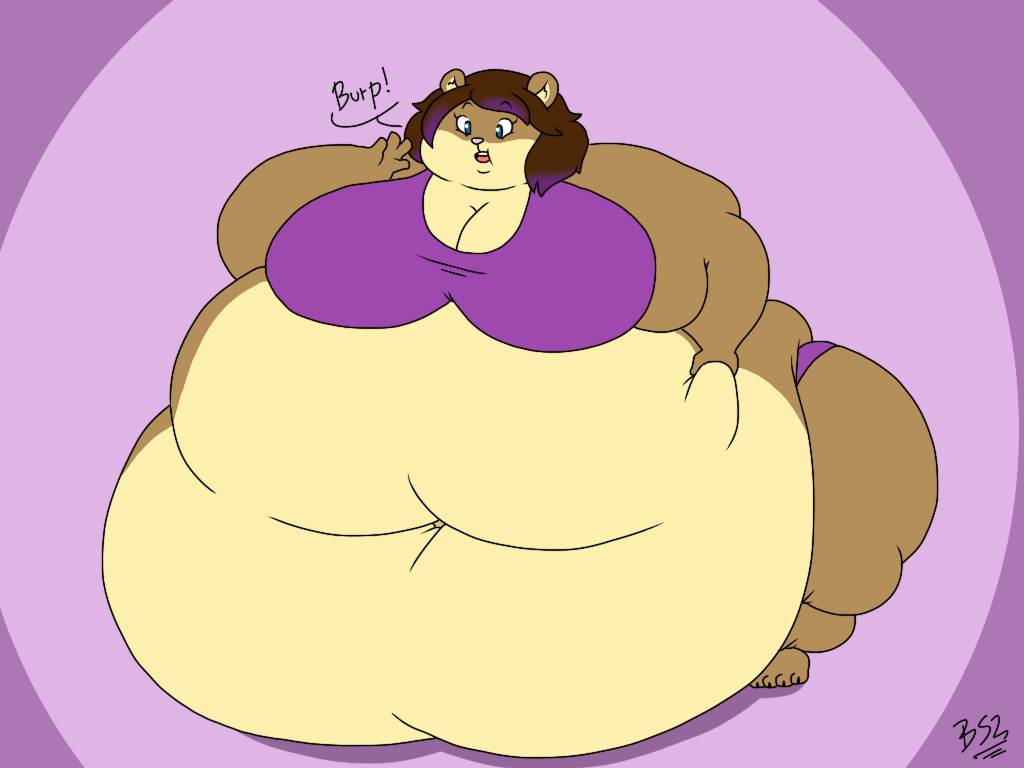 2018 4:3 4_fingers 4_toes anthro barefoot batspid2 bear belly belly_grab big_belly big_breasts biped blue_eyes bottomwear breasts brown_body brown_fur brown_hair claws cleavage clothed clothing crop_top dialogue digital_drawing_(artwork) digital_media_(artwork) english_text eyebrows eyelashes feet female fingers flat_colors front_view full-length_portrait fur gradient_hair hair huge_breasts huge_hips huge_thighs hyper hyper_belly love_handles mammal midriff monica_(montyfatbear) morbidly_obese morbidly_obese_anthro morbidly_obese_female multicolored_body multicolored_fur multicolored_hair navel obese obese_anthro obese_female overweight overweight_anthro overweight_female pink_nose portrait purple_clothing purple_hair shirt short_hair signature simple_background solo standing tan_body tan_fur text thick_thighs three-quarter_view toe_claws toes topwear two_tone_body two_tone_fur two_tone_hair