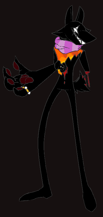 2023 6kix anthro bec_noir big_hands black_background black_body black_fur blood bodily_fluids canid canine cheek_tuft clothing facial_tuft featureless_feet fur grey_outline grin hand_behind_back homestuck knife knife_in_chest long_legs male male/male mammal ms_paint_adventures neckerchief no_pupils outline pattern_clothing pattern_scarf pawpads prick_ears red_pawpads ring_(jewelry) scarf severed_hand sharp_teeth simple_background smile solo stab standing striped_clothing striped_scarf stripes teeth tuft webcomic webcomic_character white_eyes