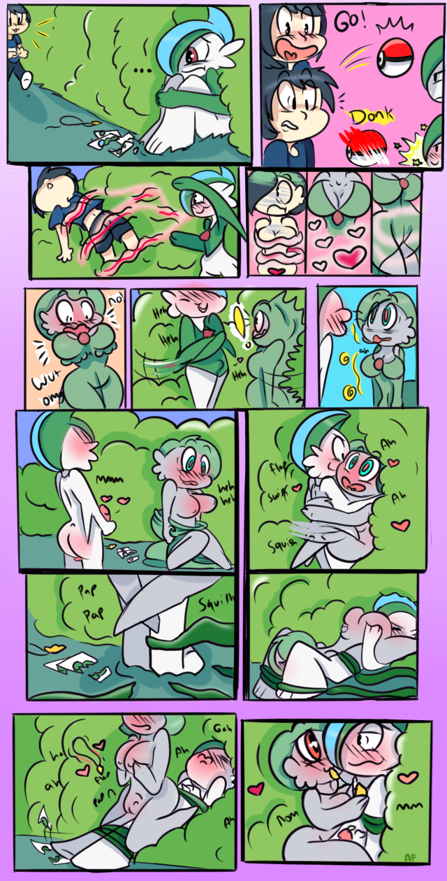 &lt;3 69_position anthro blush br3asts breast_growth breasts colored comic duo english_text eye_contact eyes_closed female gallade gardevoir gender_transformation generation_3_pokemon generation_4_pokemon genitals growth hand_on_breast hi_res human humanoid_genitalia humanoid_penis hypnosis jewelry looking_at_another male male/female mammal mind_control mtf_transformation necklace nintendo nipples nude oral penis pokemon pokemon_(species) sex species_transformation text theinspiredsphynx transformation transformation_sequence