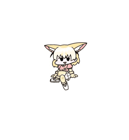 :p animal_ears animated animated_gif blonde_hair fennec_(kemono_friends) fox_ears friday_night_funkin' gloves kemono_friends lowres non-web_source open_mouth pink_sweater shirt short-sleeved_sweater short_sleeves skirt sweater tongue tongue_out white_skirt