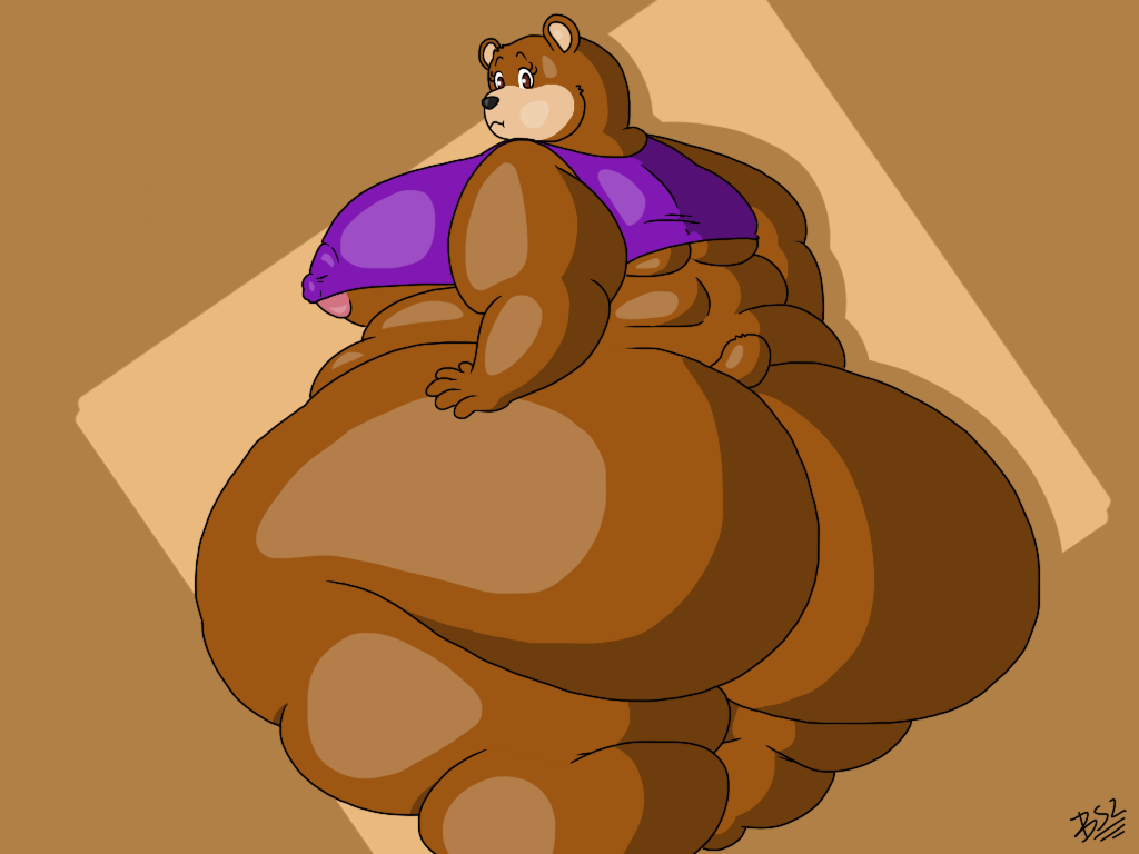 2018 4:3 5_fingers anthro areola areola_slip batspid2 bear big_breasts big_butt biped black_nose bottomless breasts brown_background brown_bear brown_body brown_eyes brown_fur butt cel_shading clothed clothing crop_top digital_drawing_(artwork) digital_media_(artwork) eyebrows eyelashes facial_markings female fingers fur geometric_background hand_on_butt head_markings huge_butt huge_thighs hyper hyper_butt hyper_hips hyper_thighs ineffective_clothing looking_at_viewer looking_back looking_back_at_viewer love_handles mammal markings multicolored_body multicolored_fur nipple_outline nipples obese obese_anthro obese_female overweight overweight_anthro overweight_female pink_areola portrait puffy_areola puffy_nipples purple_clothing rear_view scut_tail shaded shirt short_tail signature simple_background solo standing tail tan_body tan_fur thick_thighs three-quarter_portrait three-quarter_view topwear topwear_only two_tone_body two_tone_fur under_boob ursine