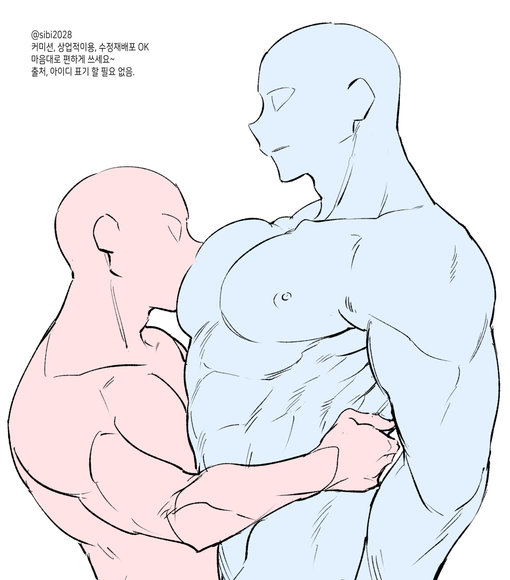 2boys abs bara from_side height_difference korean_commentary korean_text large_pectorals male_focus manboobs multiple_boys muscular muscular_male nipples original pectorals poses sibi2028 standing sucking_male_nipple sucking_male_nipple_(sibi2028) translation_request yaoi