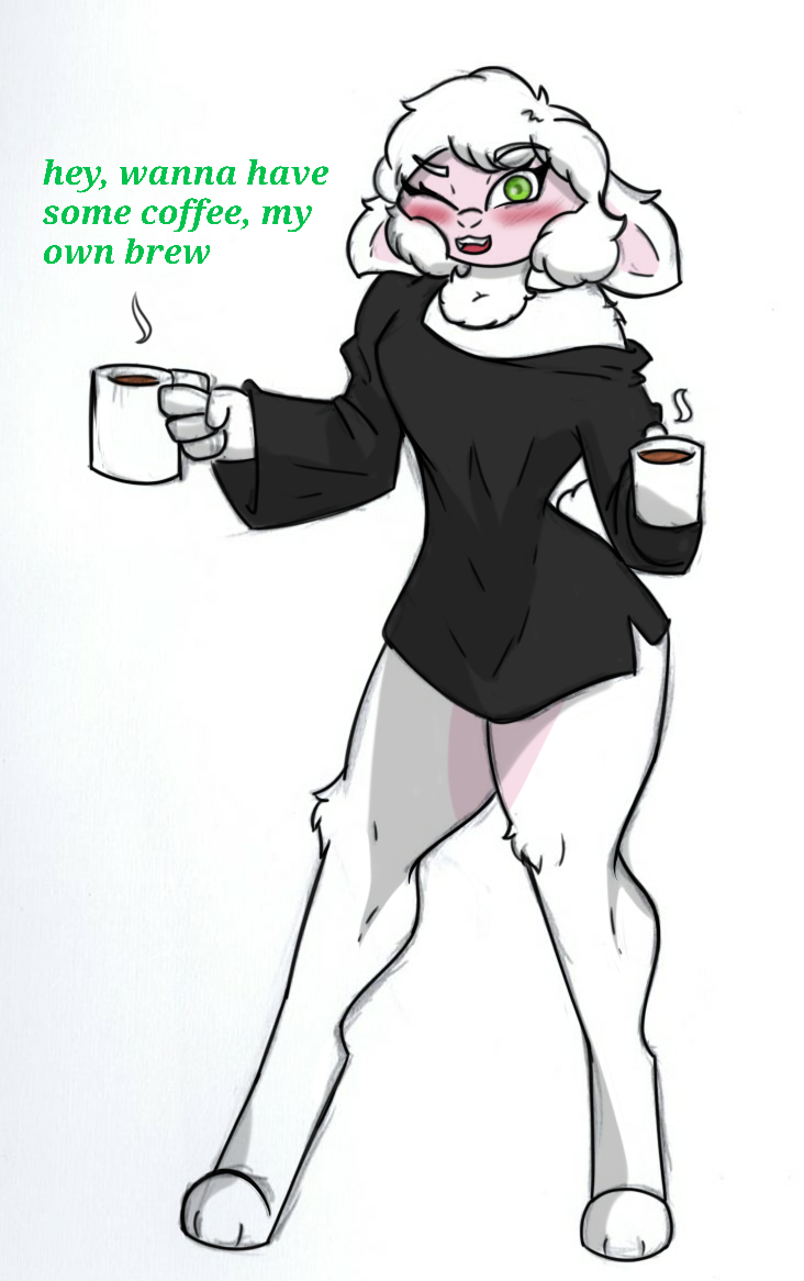 anthro blush bottomless bovid caprine clothed clothing dawn_bellwether disney female mammal pace-maker sheep solo thick_thighs zootopia