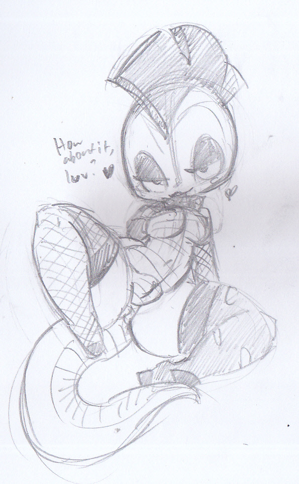 &lt;3 2021 anthro breasts clothing collar dialogue english_text eyelashes featureless_feet female fishnet fishnet_legwear generation_5_pokemon genitals graphite_(artwork) half-closed_eyes humanoid_genitalia humanoid_pussy legwear medium_breasts mohawk narrowed_eyes navel nintendo nipples pencil_(artwork) pokemon pokemon_(species) pussy scalie scrafty sketch solo spread_legs spreading tail text thigh_highs traditional_media_(artwork) vono