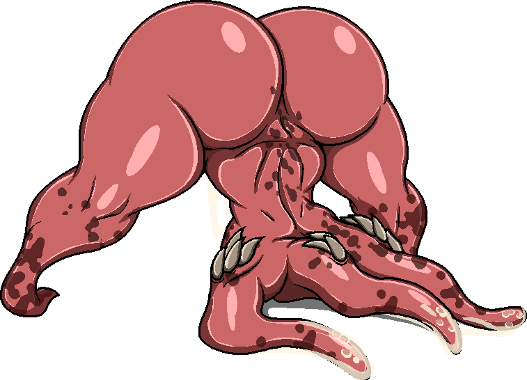 a.i.d.a._(zem) alpha_channel ambiguous_gender ass_up big_butt butt huge_butt monster nude pink_body simple_background slime solo spikes spikes_(anatomy) spots tentacle_monster tentacles thick_thighs transparent_background wide_hips x6_mutant_(a.i.d.a.) zem_(artist)