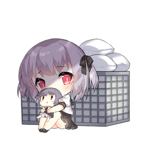 2girls :o behind_cover black_footwear black_ribbon black_sailor_collar black_skirt blush blush_stickers brown_dress carrying carrying_person chibi covered_mouth crate defense_fairy_(girls'_frontline) dress fairy_(girls'_frontline) full_body girls'_frontline grey_hair hair_ribbon hug looking_at_viewer looking_up multiple_girls official_art puffy_short_sleeves puffy_sleeves red_eyes ribbon sailor_collar sandbag saru scared school_uniform shadow shirt short_hair short_sleeves simple_background sitting skirt slit_pupils third-party_source transparent_background white_shirt |_|