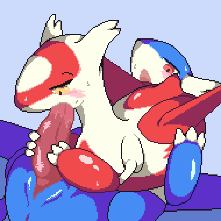 &lt;3 69_position ambiguous_gender animal_genitalia animal_penis animated anus blue_background blue_body blush bodily_fluids cetacean_genitalia cetacean_penis claws digital_media_(artwork) duo fellatio female_(lore) feral feral_on_feral generation_3_pokemon genitals gomadare_papi hand_on_penis intraspecies latias latios legendary_pokemon male male/ambiguous multicolored_body nintendo open_mouth oral penile penis penis_in_mouth pixel_(artwork) pixel_animation pokemon pokemon_(species) pupils red_body red_eyes saliva sex short_playtime simple_background slit_pupils sweat tapering_penis two_tone_body white_body yellow_eyes