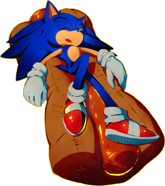 1boy animal_ears animal_nose blue_fur chili_dog closed_eyes furry furry_male gloves hedgehog hedgehog_ears hedgehog_tail icen-hk lying male_focus on_back open_mouth pillow simple_background sleeping socks solo sonic_(series) sonic_the_hedgehog tail transparent_background white_gloves white_socks