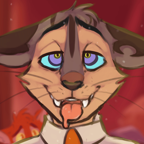 animated anthro blinking bodily_fluids calvin_mcmurray drooling droskimo ear_twitch fangs felid feline hypnosis hypnotic_eyes lackadaisy low_res male mammal mind_control necktie rocky_rickaby saliva solo teeth tongue tongue_out webcomic