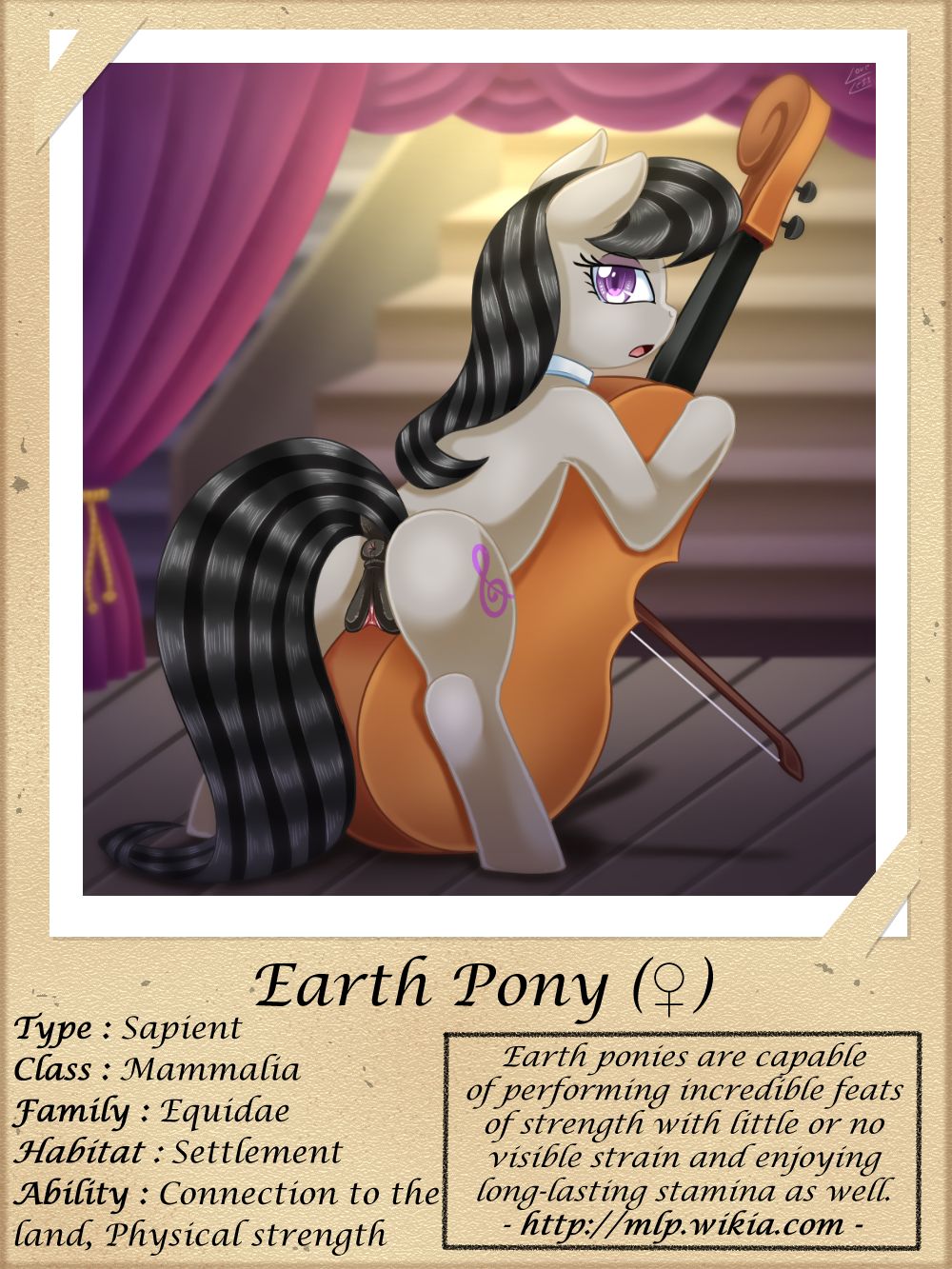 2019 animal_genitalia animal_pussy anus black_hair bowed_string_instrument butt cello english_text equid equine equine_genitalia equine_pussy eyeshadow female feral friendship_is_magic genitals green_body hair hasbro hi_res horse makeup mammal musical_instrument my_little_pony octavia_(mlp) pony presenting presenting_hindquarters puffy_anus purple_eyes purple_eyeshadow pussy quadruped solo string_instrument text url vavacung