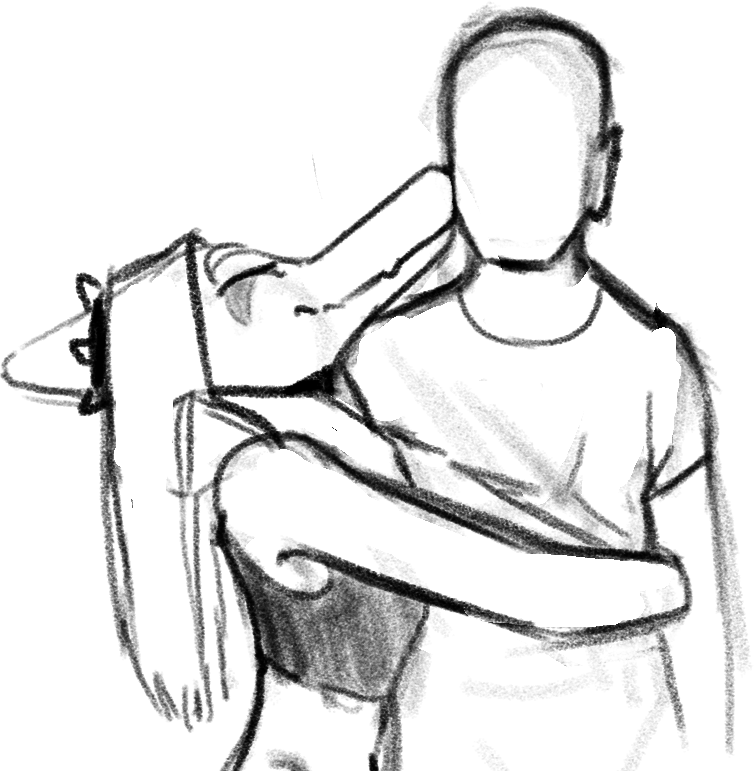 anon_(snoot_game) anthro arm_around_another bone_frill clothed clothing crop_top duo embrace eyes_closed faceless_character faceless_human faceless_male fang_(gvh) female female_anthro female_on_human frill_(anatomy) goodbye_volcano_high hair hug human human_on_anthro interspecies kissing kissing_cheek long_hair male male/female male_on_anthro mammal midriff monochrome pterodactylus pterosaur reptile scalie shirt should-be-drawing side_hug simple_background smile snoot_game snout spiked_hairband topwear