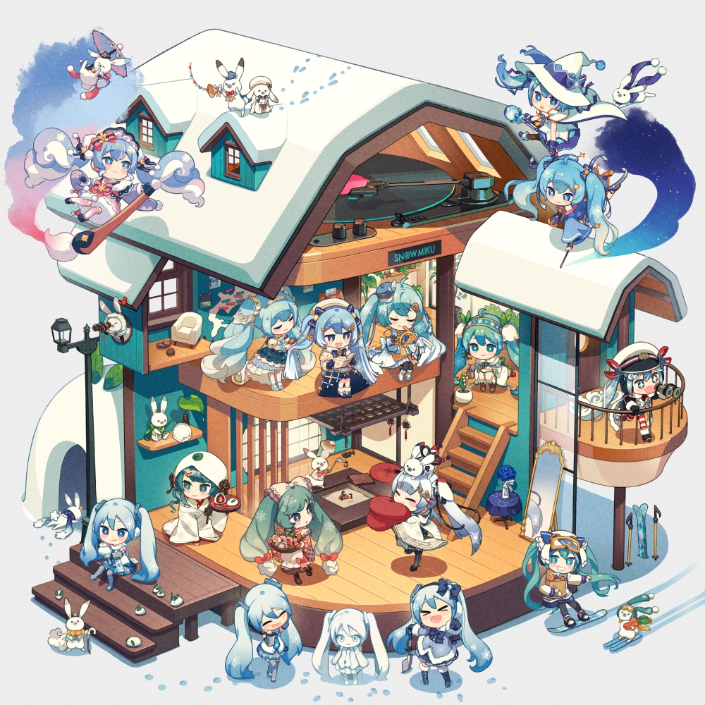 &gt;_&lt; 6+girls :3 :o ahoge ainu_clothes album_cover animal animal_on_head aqua_eyes aqua_hair art_brush bag baguette balcony band_uniform bare_arms beret binoculars black_coat black_footwear black_gloves black_pantyhose black_ribbon black_thighhighs blue_bow blue_bowtie blue_coat blue_eyes blue_gloves blue_hair blue_hairband blue_jacket blue_necktie blue_ribbon blue_scarf blue_skirt blue_sleeves blue_thighhighs blush_stickers book boots bow bowtie braid bread bright_pupils brown_kimono brushing_another's_hair brushing_hair butter cane capelet chair character_name character_snowman checkered_clothes checkered_kimono chef_hat chibi chihaya_(clothing) christmas_lights clenched_hand cloak closed_eyes coat colored_tips commentary contrapposto cover crab cross-section crown cushion daifuku detached_sleeves dress earmuffs epaulettes everyone fingerless_gloves fireplace floating flower food footprints french_horn fur-trimmed_boots fur-trimmed_coat fur-trimmed_thighhighs fur_trim gem giant_brush gloves goggles gold_trim gradient_hair gradient_legwear green_pepper grey_skirt grey_sleeves grey_thighhighs griddle grin hair_bow hair_brush hair_flower hair_ornament hair_ribbon hairband hairclip hands_on_own_cheeks hands_on_own_face hardboiled_egg hat hat_bow hat_feather hatsune_miku headdress headphones hokkaido holding holding_bag holding_binoculars holding_book holding_brush holding_cane holding_cooking_pot holding_cushion holding_hair_brush holding_hands holding_instrument holding_ladle holding_tray holding_umbrella holding_wand house indoors instrument jacket japanese_clothes kimono ladle lamppost large_hat layered_dress layered_skirt leaf light_blue_hair lily_of_the_valley long_sleeves looking_at_another looking_at_flowers lotus_root low_twin_braids magic maid map menu midair military_uniform mini_shako_cap miniskirt mirror mittens mmlu_(honwa_karesu) multicolored_hair multiple_girls multiple_persona music musical_note musical_note_hair_ornament naval_uniform neck_ruff neckerchief necktie official_art on_head open_mouth outstretched_arm oversized_object owl_hat paintbrush pantyhose paper_bag peaked_cap phonograph pink_bow pink_bowtie pink_dress pink_thighhighs plant playing_instrument pleated_skirt pom_pom_(clothes) potted_plant puffy_detached_sleeves puffy_long_sleeves puffy_sleeves purple_bow purple_gloves purple_ribbon purple_scarf purple_skirt quad_tails quinzhee rabbit rabbit_yukine railing reading record red_hair red_neckerchief red_ribbon red_thighhighs reflection ribbon scarf second-party_source shelf shiromuku shirt shovel shrimp sitting ski_boots ski_gear ski_pole skiing skirt sleeveless sleeveless_shirt smile snow snow_rabbit snow_shelter snowboard snowflake_print snowman soup_curry sparkling_eyes squash squatting stairs standing standing_on_one_leg star_(sky) star_(symbol) star_hair_ornament string_of_flags striped striped_bow striped_bowtie striped_thighhighs table tassel thighhighs tiara tray twin_braids twintails uchikake umbrella uniform vocaloid wa_maid wand wavy_hair white_capelet white_cloak white_flower white_hair white_headwear white_kimono white_mittens white_pupils white_shirt white_skirt white_sleeves white_thighhighs wide_sleeves window witch_hat wooden_floor yuki_miku yuki_miku_(2010) yuki_miku_(2011) yuki_miku_(2012) yuki_miku_(2013) yuki_miku_(2014) yuki_miku_(2015) yuki_miku_(2016) yuki_miku_(2017) yuki_miku_(2018) yuki_miku_(2019) yuki_miku_(2020) yuki_miku_(2021) yuki_miku_(2022) yuki_miku_(2023) yuki_miku_(2024)