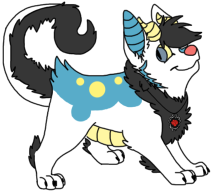 2013 alpha_channel ambiguous_gender ankle_tuft arm_tuft black_claws black_mane blue_body blue_fur blue_inner_ear bluekyokitty butt_tuft claws digital_drawing_(artwork) digital_media_(artwork) digitigrade elbow_tuft feral flat_colors full-length_portrait fur grey_eyes horn jewelry leg_tuft low_res mammal mane markings necklace paws pink_nose portrait pupils raised_tail sebdoggo simple_background slit_pupils smile snout solo spots spotted_markings standing tail transparent_background tuft white_body white_fur yellow_horn yellow_markings yellow_sclera