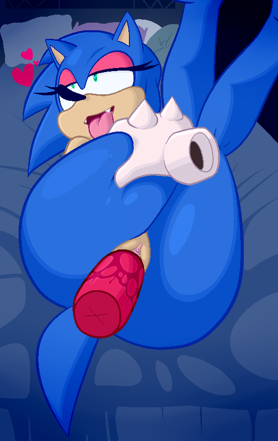 &lt;3 &lt;3_eyes ahegao anthro bed butt clitoris clothing cross_section crossgender disembodied_hand disembodied_penis erection eulipotyphlan eyelashes eyeshadow fangs female gloves green_eyes hedgehog knuckles_the_echidna leg_grab legs_up looking_pleasured lying makeup male male/female mammal on_back on_bed open_mouth penetration penis pillow pussy pussy_juice sex solo_focus sonic_(series) sonic_the_hedgehog thanu tongue tongue_out vaginal vaginal_penetration