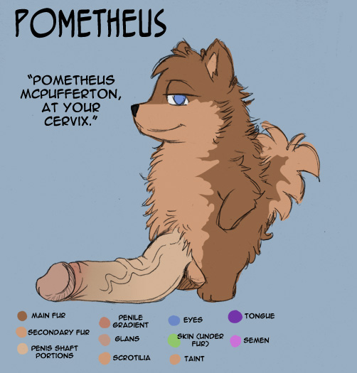 2011 anthro balls black_nose blue_background blue_eyes brown_fur canid canine canis conditional_dnp domestic_dog english_text fur humanoid_penis hyper hyper_penis jay_naylor male mammal model_sheet nude penis side_view simple_background smile solo text vein veiny_penis